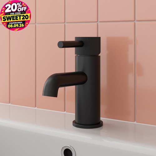Matt black basin tap - matt, sink