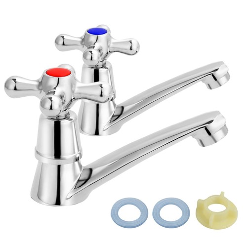 2pcs water faucets twin basin - ,