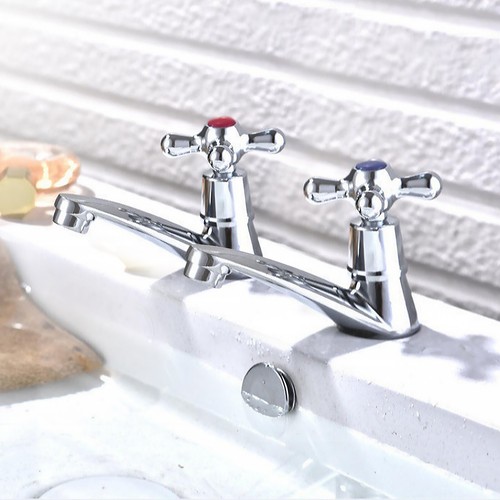 Twin taps set hot and - 2x,