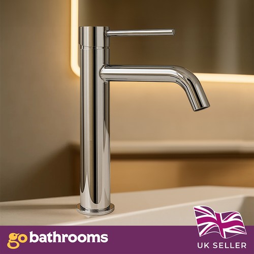 Chrome tall basin - tall, mixer