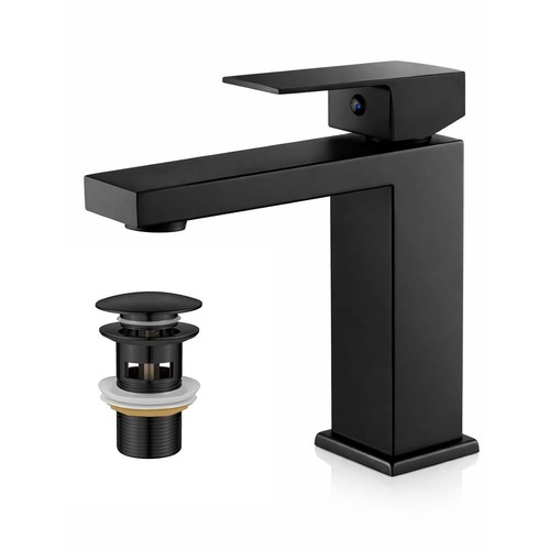 Black bathroom basin tap - bathroom,