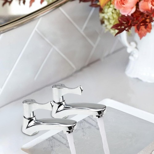 Bathroom twin taps - twin, hot