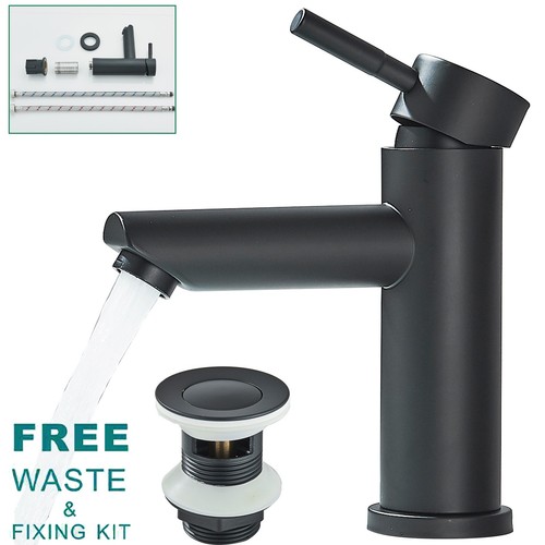 Black basin sink mixer tap - basin,