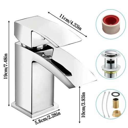 Waterfall bathroom sink - sink, tap