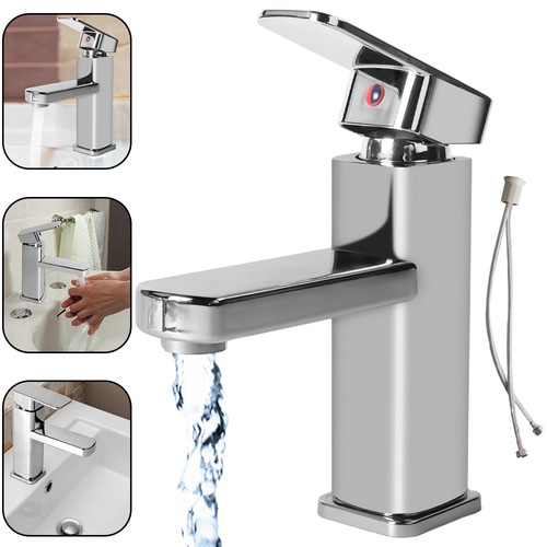 Sliver bathroom sink - sliver, tap
