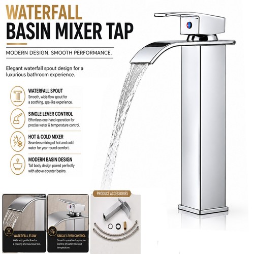 Waterfall basin mixer tap - basin,