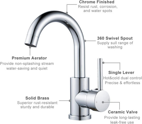 Basin taps mixer single - basin,